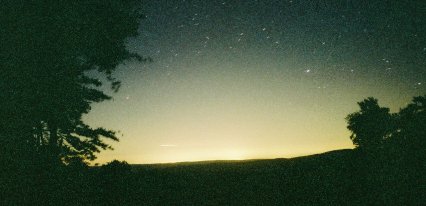 Light Pollution impacts even those places most people consider very rural.  Here, at Arunah Hill, the entire southeastern sky is rendered unsuitable for film astrophotography.